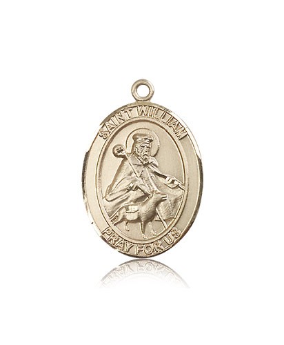 St. William of Rochester Medal, 14 Karat Gold, Large - 14 KT Yellow Gold