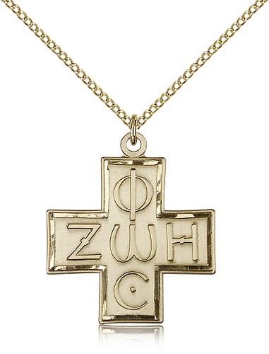 Light and Life Cross Pendant, Gold Filled - Gold-tone