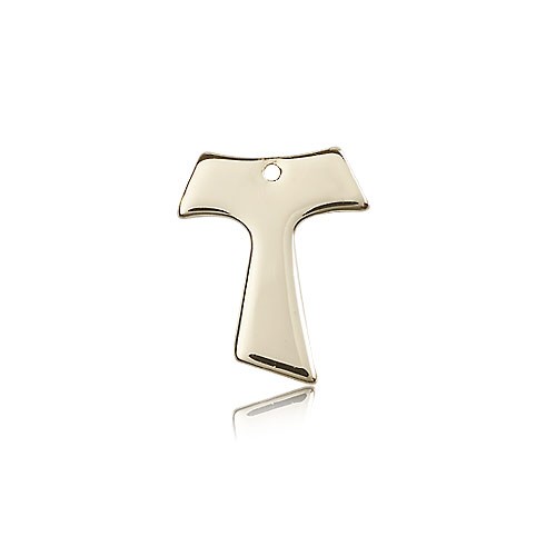 Tau Cross Pendant, 14 Karat Gold - 14 KT Yellow Gold