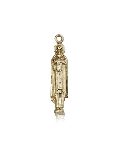 Madonna and Child Medal, 14 Karat Gold - 14 KT Yellow Gold