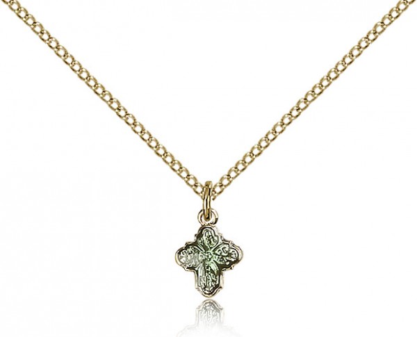 4 Way Cross Pendant, Gold Filled - Gold-tone