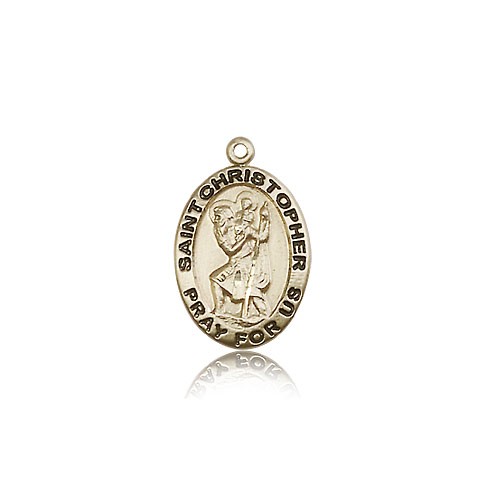 St. Christopher Medal, 14 Karat Gold - 14 KT Yellow Gold