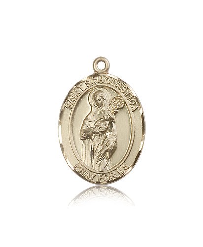 St. Scholastica Medal, 14 Karat Gold, Large - 14 KT Yellow Gold