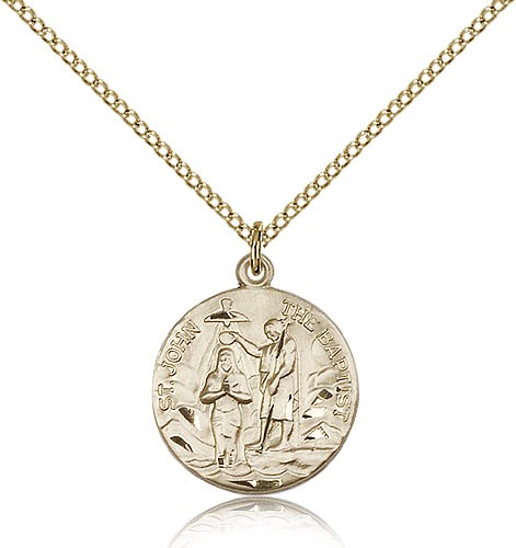 St. John the Baptist Medal, Gold Filled - Gold-tone