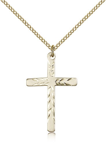 Cross Pendant, Gold Filled - Gold-tone