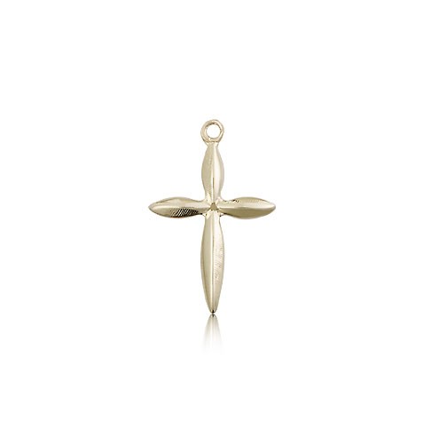 Cross Pendant, 14 Karat Gold - 14 KT Yellow Gold