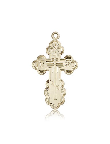 St. Olga Cross Pendant, 14 Karat Gold - 14 KT Yellow Gold