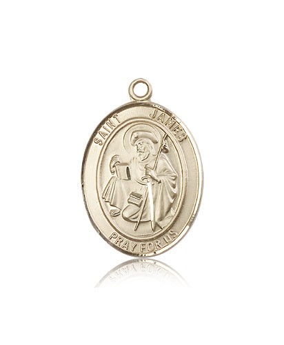 St. James the Greater Medal, 14 Karat Gold, Large - 14 KT Yellow Gold