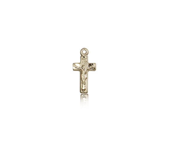 Crucifix Pendant, 14 Karat Gold - 14 KT Yellow Gold