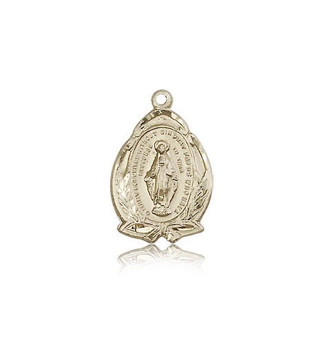 Miraculous Medal, 14 Karat Gold - 14 KT Yellow Gold