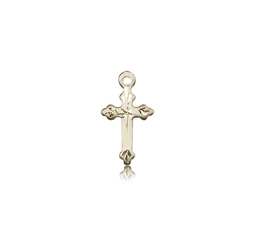 Cross Pendant, 14 Karat Gold - 14 KT Yellow Gold