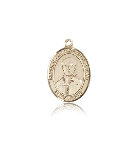 Blessed Pier Giorgio Frassati Medal, 14 Karat Gold, Medium - 14 KT Yellow Gold