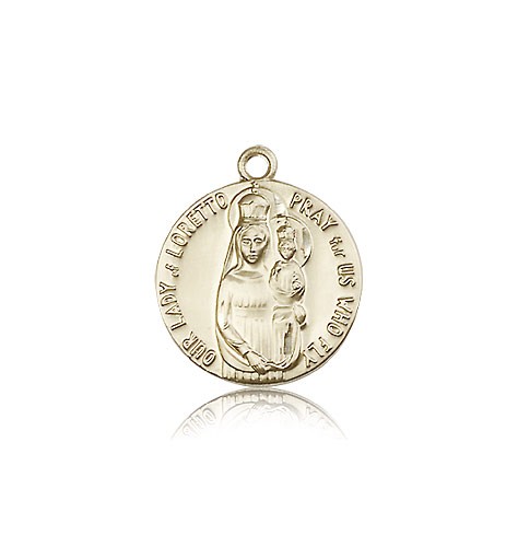 Our Lady of Loretto Medal, 14 Karat Gold - 14 KT Yellow Gold