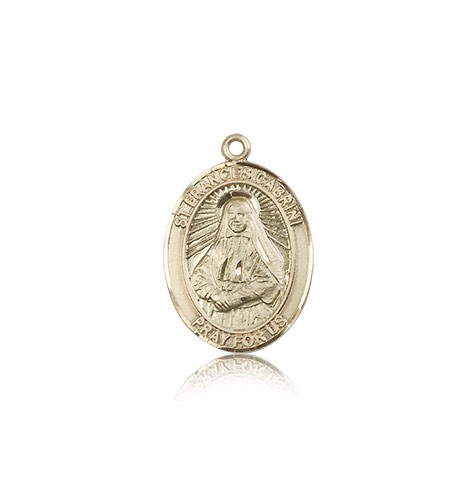 St. Frances Cabrini Medal, 14 Karat Gold, Medium - 14 KT Yellow Gold