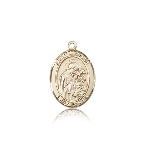 St. Aloysius Gonzaga Medal, 14 Karat Gold, Medium - 14 KT Yellow Gold