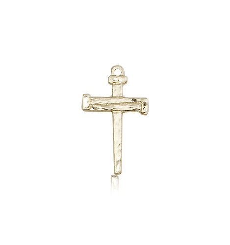 Nail Cross Pendant, 14 Karat Gold - 14 KT Yellow Gold