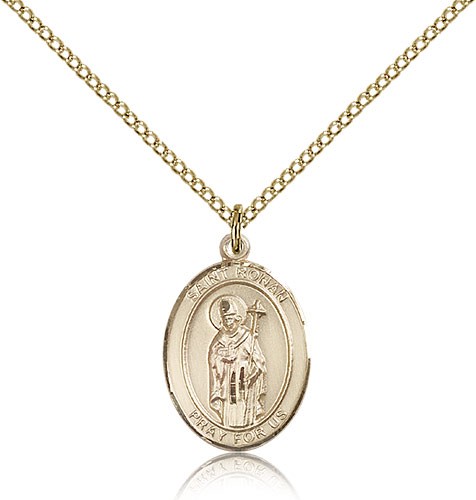 St. Ronan Medal, Gold Filled, Medium - Gold-tone