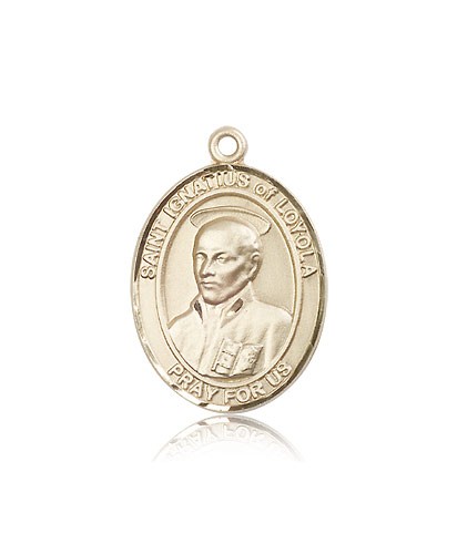 St. Ignatius of Loyola Medal, 14 Karat Gold, Large - 14 KT Yellow Gold