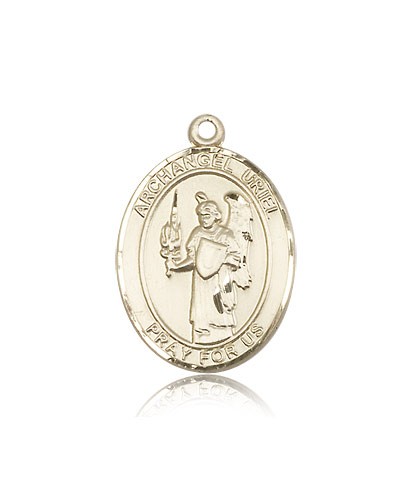 St. Uriel Medal, 14 Karat Gold, Large - 14 KT Yellow Gold