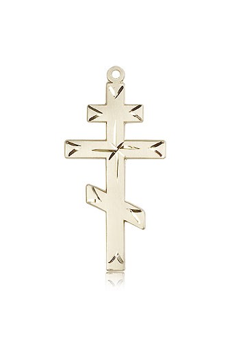 Cross Pendant, 14 Karat Gold - 14 KT Yellow Gold