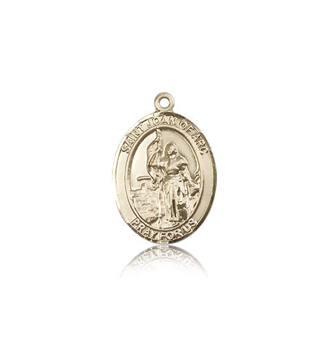 St. Joan of Arc Medal, 14 Karat Gold, Medium - 14 KT Yellow Gold
