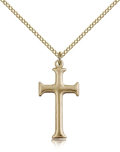 Cross Pendant, Gold Filled - Gold-tone