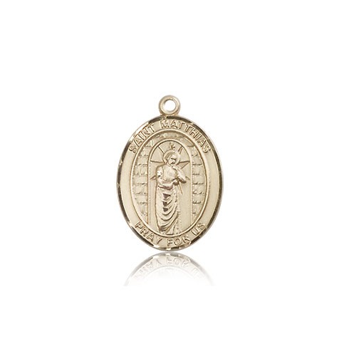 St. Matthias the Apostle Medal, 14 Karat Gold, Medium - 14 KT Yellow Gold