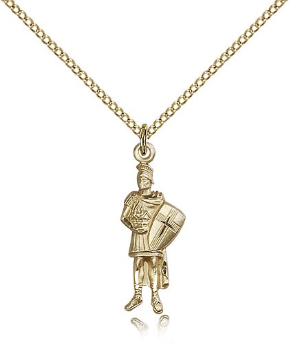 St. Florain Medal, Gold Filled - Gold-tone