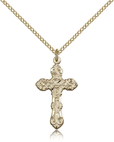 Cross Pendant, Gold Filled - Gold-tone