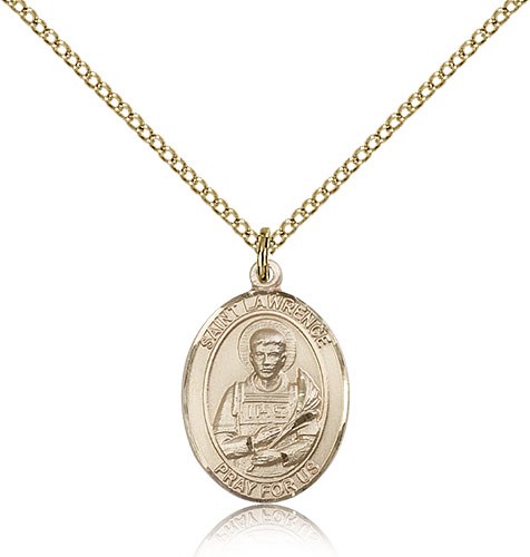 St. Lawrence Medal, Gold Filled, Medium - Gold-tone