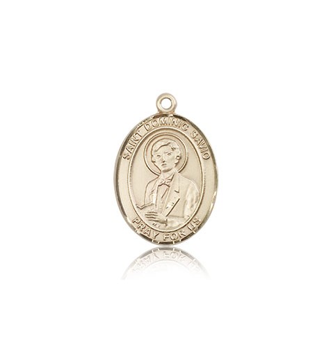 St. Dominic Savio Medal, 14 Karat Gold, Medium - 14 KT Yellow Gold