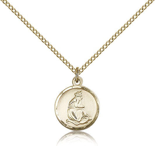 Our Lady of La Salette Medal, Gold Filled - Gold-tone