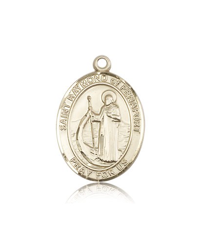 St. Raymond of Penafort Medal, 14 Karat Gold, Large - 14 KT Yellow Gold