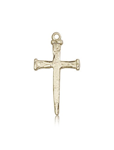 Nail Cross Pendant, 14 Karat Gold - 14 KT Yellow Gold