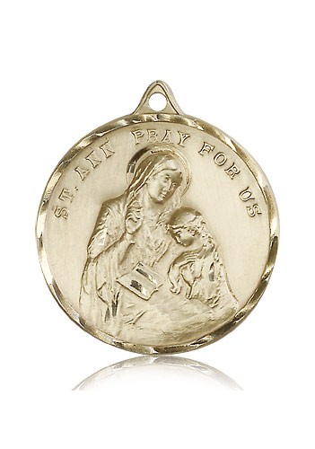 St. Ann Medal, 14 Karat Gold - 14 KT Yellow Gold