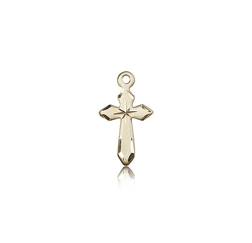 Cross Pendant, 14 Karat Gold - 14 KT Yellow Gold