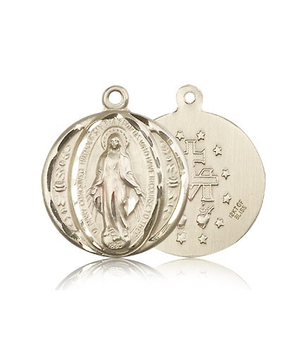 Miraculous Medal, 14 Karat Gold - 14 KT Yellow Gold