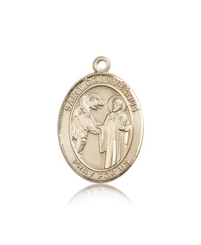 St. Columbanus Medal, 14 Karat Gold, Large - 14 KT Yellow Gold