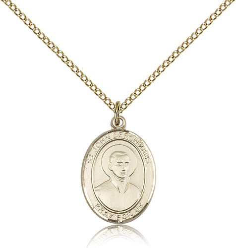St. John Berchmans Medal, Gold Filled, Medium - Gold-tone