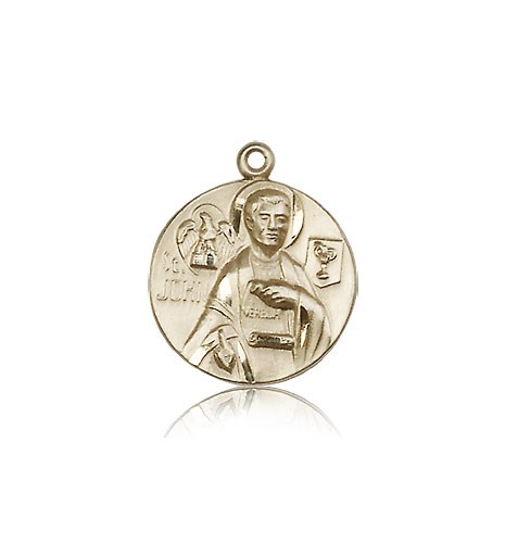 St. John the Evangelist Medal, 14 Karat Gold - 14 KT Yellow Gold