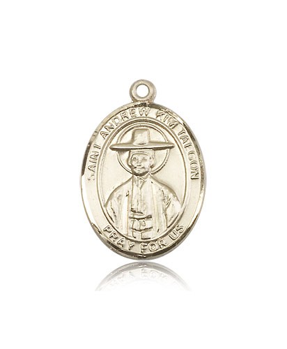 St. Andrew Kim Taegon Medal, 14 Karat Gold, Large - 14 KT Yellow Gold