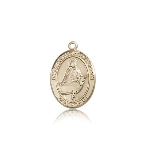 St. Catherine of Sweden Medal, 14 Karat Gold, Medium - 14 KT Yellow Gold