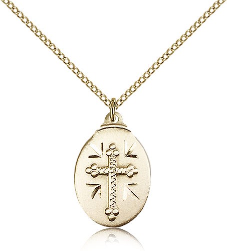 Cross Pendant, Gold Filled - Gold-tone