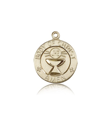 Body of Christ Medal, 14 Karat Gold - 14 KT Yellow Gold