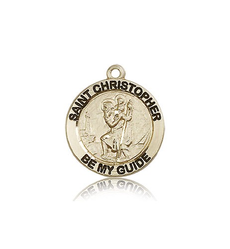 St. Christopher Medal, 14 Karat Gold - 14 KT Yellow Gold