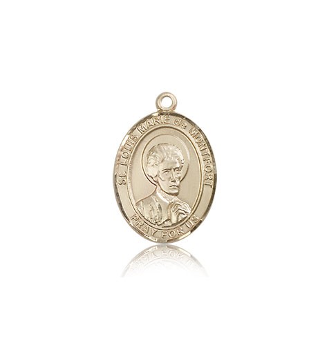 St. Louis Marie De Montfort Medal, 14 Karat Gold, Medium - 14 KT Yellow Gold