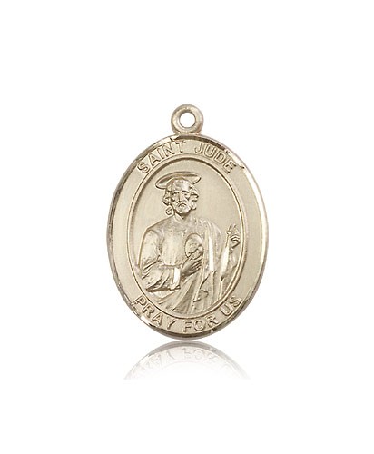 St. Jude Thaddeus Medal, 14 Karat Gold, Large - 14 KT Yellow Gold
