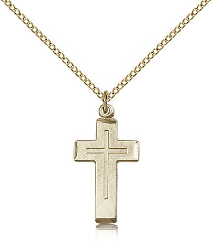 Cross Pendant, Gold Filled - Gold-tone