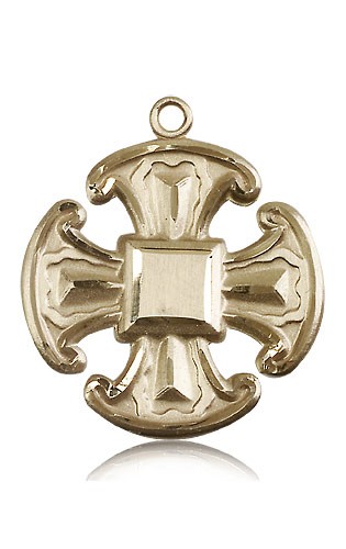 Cross Pendant, 14 Karat Gold - 14 KT Yellow Gold