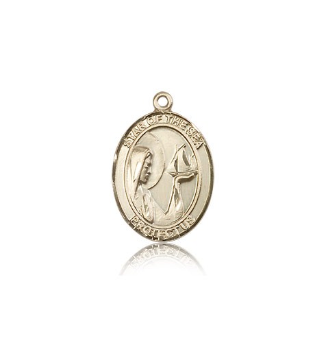 Our Lady Star of the Sea Medal, 14 Karat Gold, Medium - 14 KT Yellow Gold